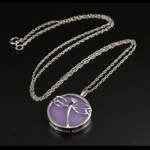 Sterling Dragonfly Quartz & Diamond N…